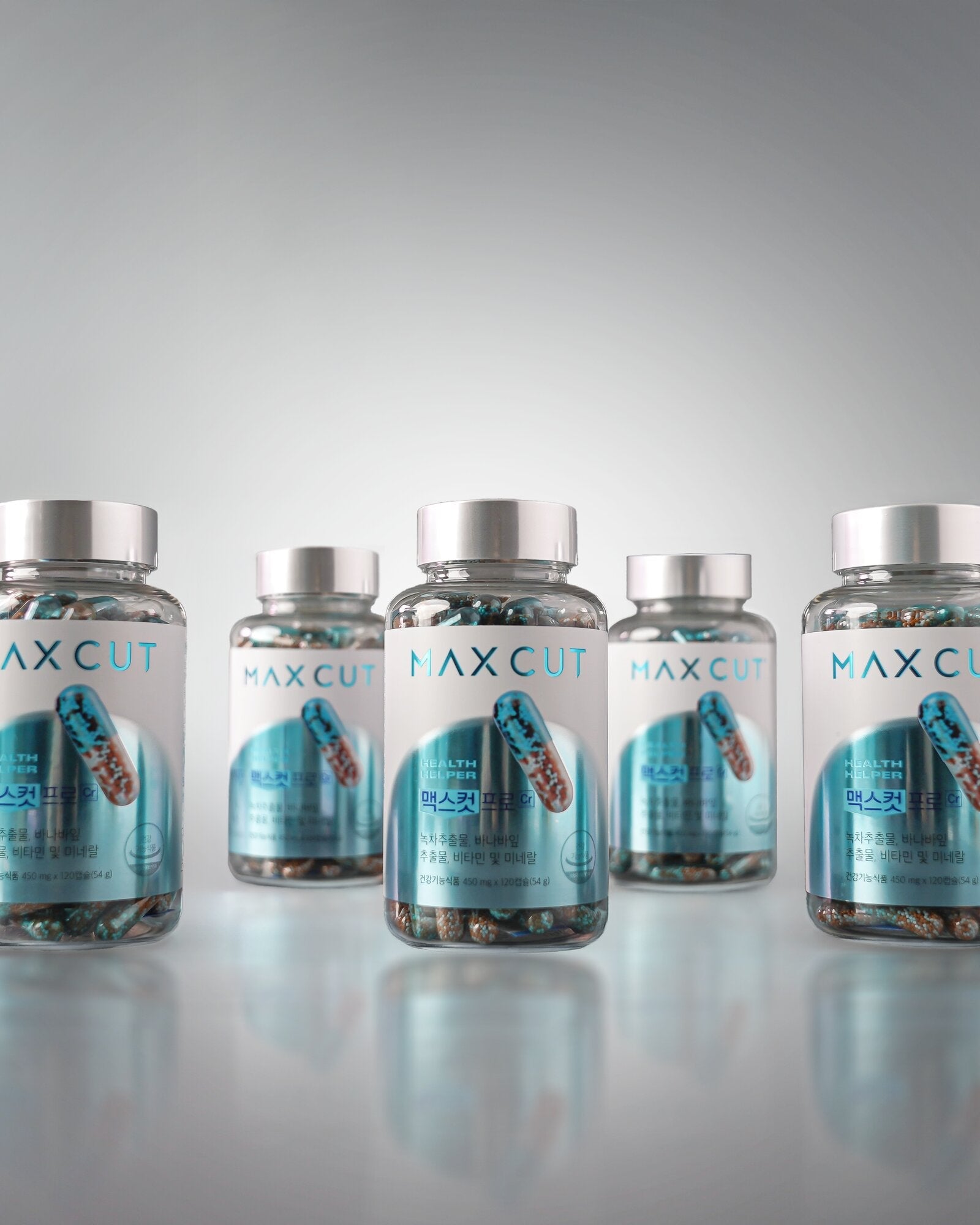 MAXCUT Pro Chrome bottles, group shot